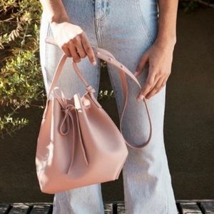 Kayla + Ava Bow Tie Bucket Bag - Dusty Rose